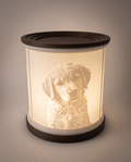 Lithophanie-Lampe Einzeln – Clean-Studio Hero mit Hundemotiv