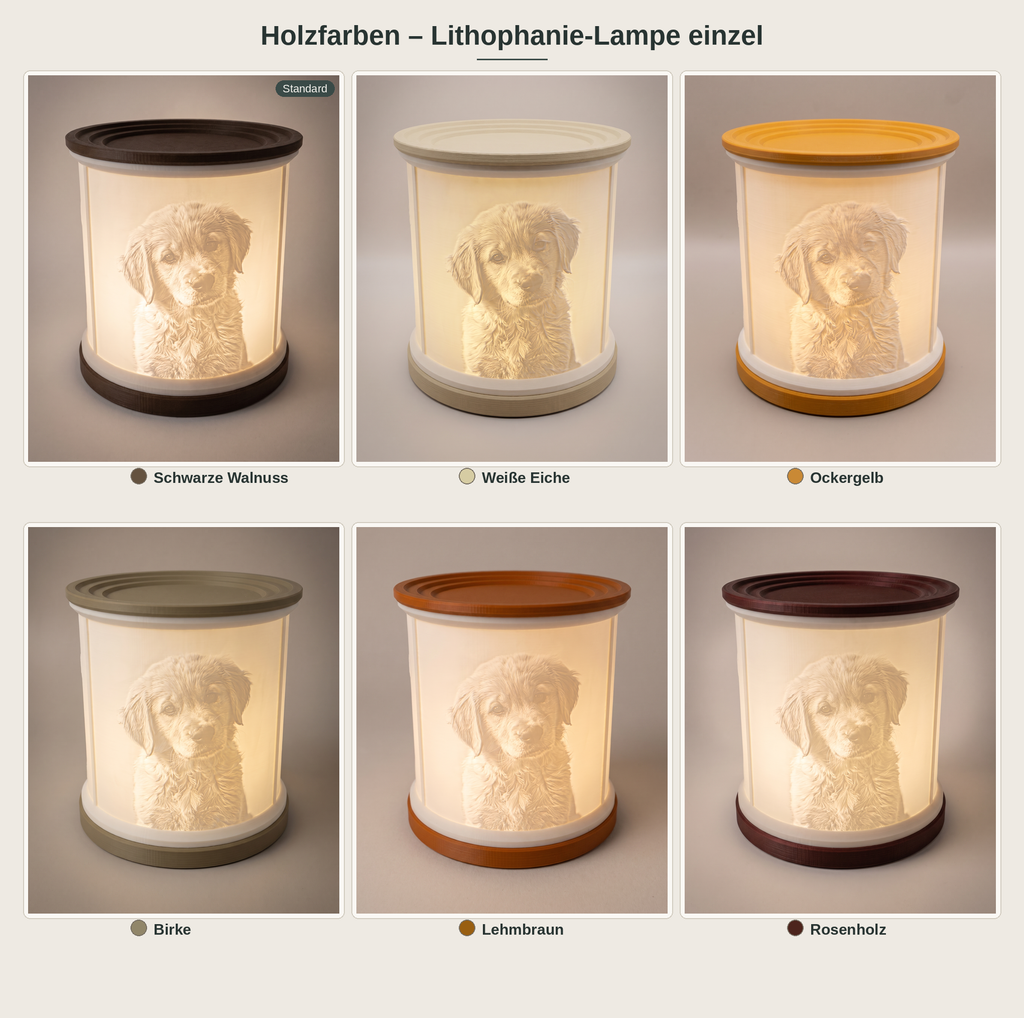 Lithophanie-Lampe Einzeln